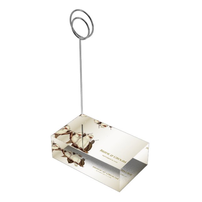White Birds Wedding Table Card Holder (Corner)