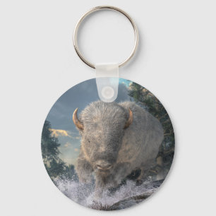 White Bison Keychain