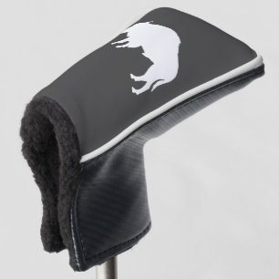 White Bison Silhouette Wild Animal Golf Head Cover