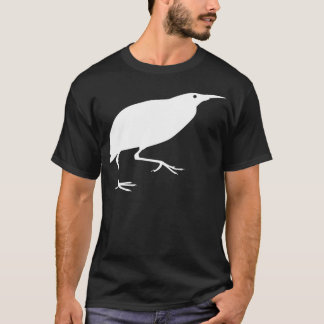 White Bittern Bird Silhouette Custom T-Shirt