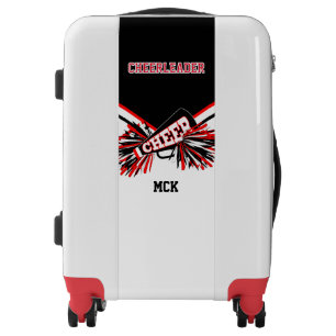White, Black and Red Cheerleader Outfit Style Luggage