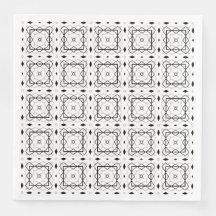 White Black and Silver Geometric pattern