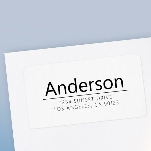 White  Black Bold Modern Return Address Label