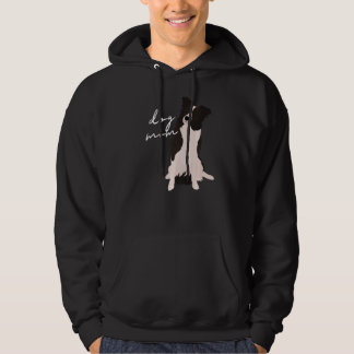 White & Black Border Collie Dog Mom Dog Mom Woman Hoodie