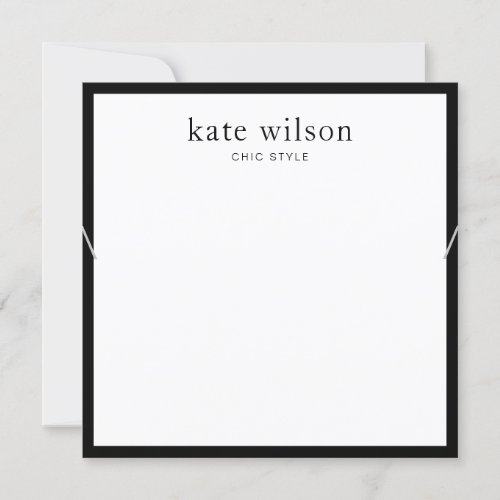 White Black Border Jewelry Necklace  Display Invitation