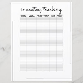 White Black Border Script Logo Inventory Tracking