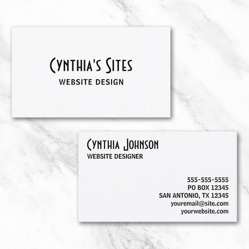 White &amp; Black Business Card