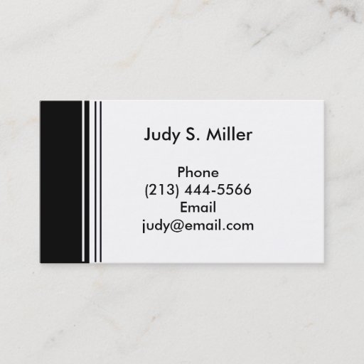 Customizable white black business card templates