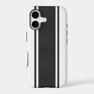 White & Black Carbon Fiber iPhone 5 Case