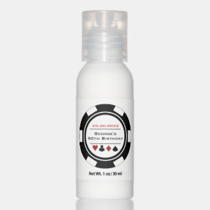 White Black Casino Poker Chip Las Vegas Birthday Hand Lotion