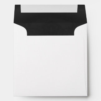 White & Black ChalkBoard Lined Wedding Envelope