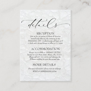 White & Black Classic Details Enclosure Card