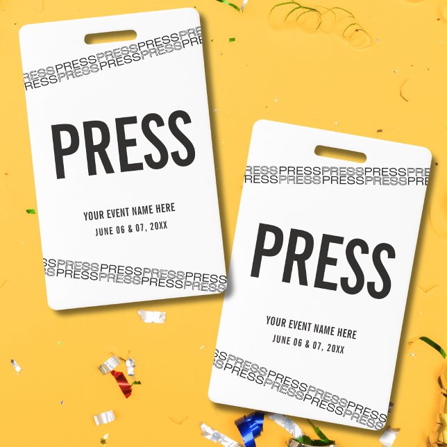 White Black Concert All Access Pass Press Badge (Creator Uploaded)