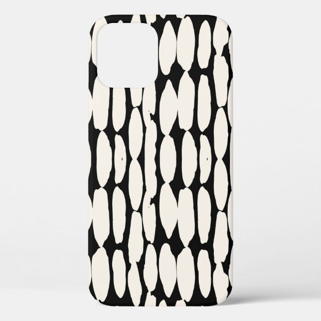 White black dot pattern. shibori circle seamless.  Case-Mate iPhone case (Back)