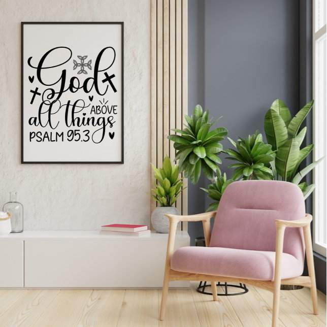 White Black Faith's Inspiration Christian Quote  Poster (Creator Uploaded)