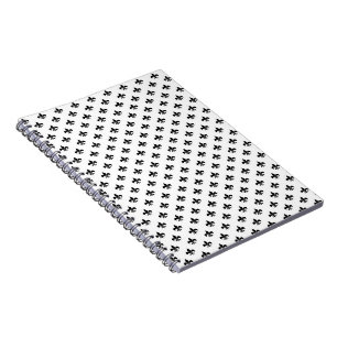 White Black Fleur De Lis Delicate Mardi Gras Notebook