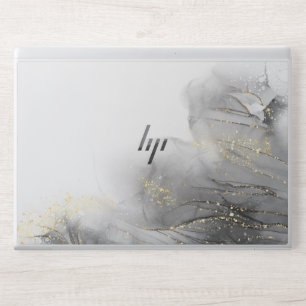 White & Black glitter Marble  HP Laptop Skin