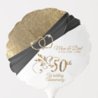 White, Black & Gold 50th Golden 💕 Anniversary