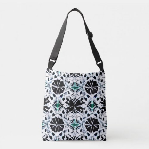 white black green crossbody bag