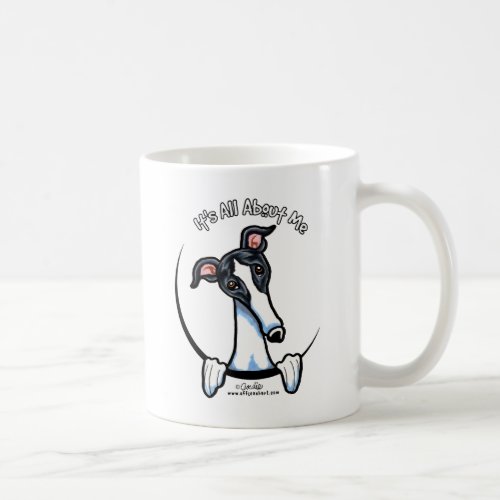 White Black Greyhound IAAM Coffee Mug