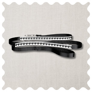 White & Black Heart Dog Pet Leash