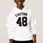 White &amp; Black Kids | Sports Jersey Hoodie at Zazzle