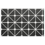 White Black Lattice Pattern Fabric