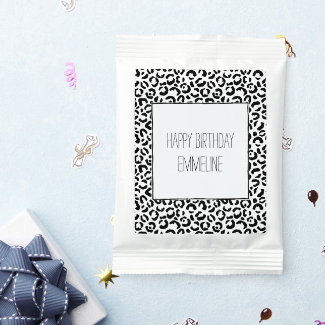 White Black Leopard Print      Hot Chocolate Drink Mix (Packets)