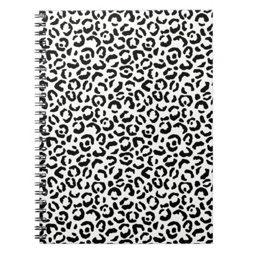 White Black Leopard Print        Notebook