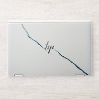 White Black line Marble HP Laptop Skin