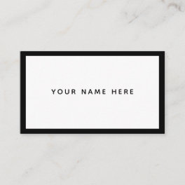 White Black Minimal Business Card