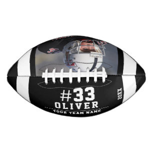 White Black Name Number Team Photo Football