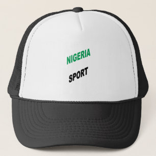White black NIGERIA SPORT Trucker Hat