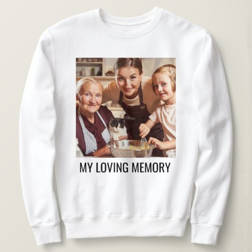 White Black Personalized Cat Mom Family Pet Photo Sweatshirt