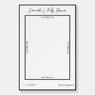 White Black Photo Booth Selfie backdrop Foam Board
