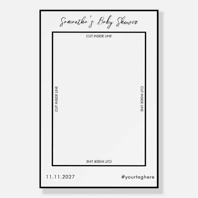 White Black Photo Booth Selfie backdrop Foam Board