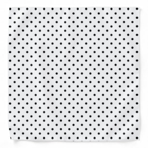White/Black Polka Dots Bandana