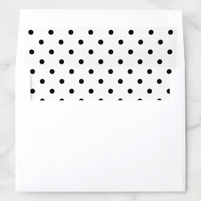 White/Black Polka Dots Envelope Liner (In Envelope)