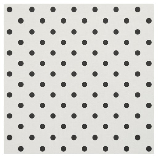 White/Black Polka Dots Fabric