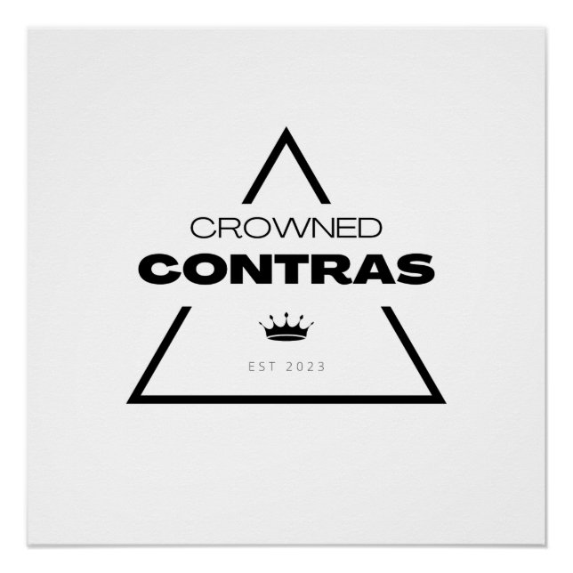 White Black Prism Crowned Contras Glossy Poster (Front)