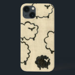 White & Black Sheep on Cream Background iPhone 13 Case<br><div class="desc">Is your child having trouble sleeping? Have them count the white and black sheep in this print by Chariklia Zarris. A wonderful piece that is elegant in its simplicity. Order your print today!</div>