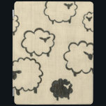 White & Black Sheep on Cream Background iPad Smart Cover<br><div class="desc">Is your child having trouble sleeping? Have them count the white and black sheep in this print by Chariklia Zarris. A wonderful piece that is elegant in its simplicity. Order your print today!</div>