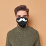 White Black Simple Funny Mustache Safety Adult Cloth Face Mask