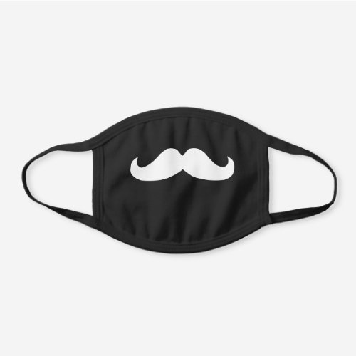White Black Simple Funny Mustache Safety Black Cotton Face Mask