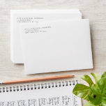 White Black Simple Minimalist Colored Envelope<br><div class="desc">White and Black Simple Minimalist Envelope for Wedding,  Birthday,  Bridal Shower,  Baby Shower or Other Special Occasions.</div>