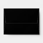 White Black Simple Minimalist Colored Envelope (Back (Top Flap))