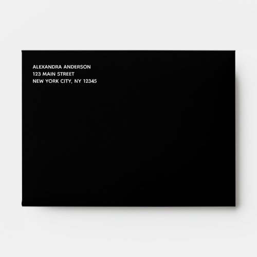 White Black Simple Minimalist Colored Envelope