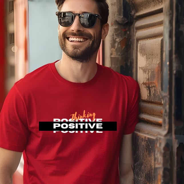 White Black Simple Positive Typography T Shirt (Creator Uploaded)
