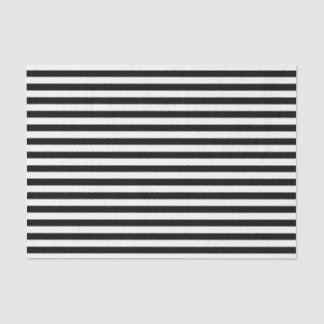 White & Black Striped Tissue Papers Paper
