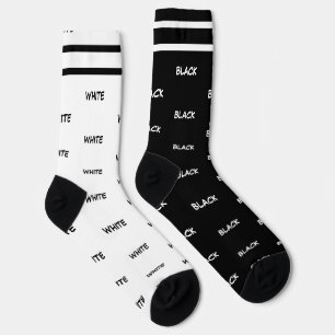 White Black Stripes Color Names Socks